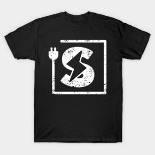 Electrical letter S | Electrician or Electrical Engineer name initial S, Electricity art T-Shirt